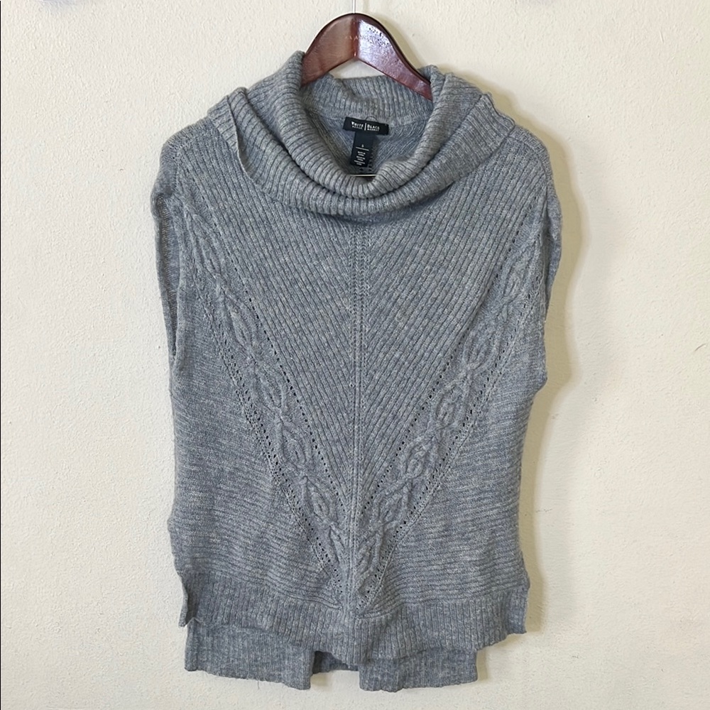 White House Black Market Cowl Neck Sleeveless Sweater Wool Size Small Knit